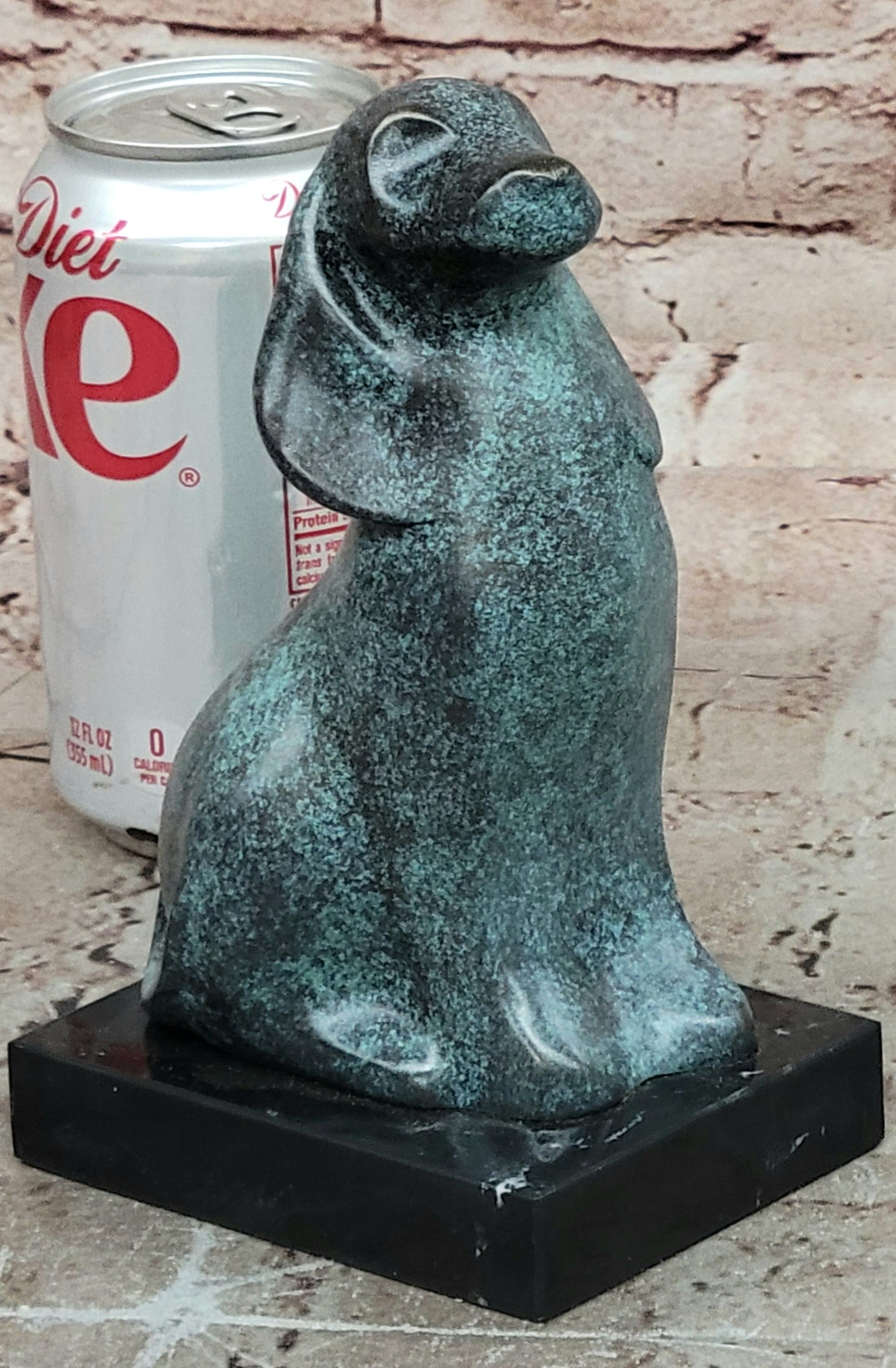 Milo Signed Bronze Dog Sculpture Abstract Modern Pet Art Collectible Artwork