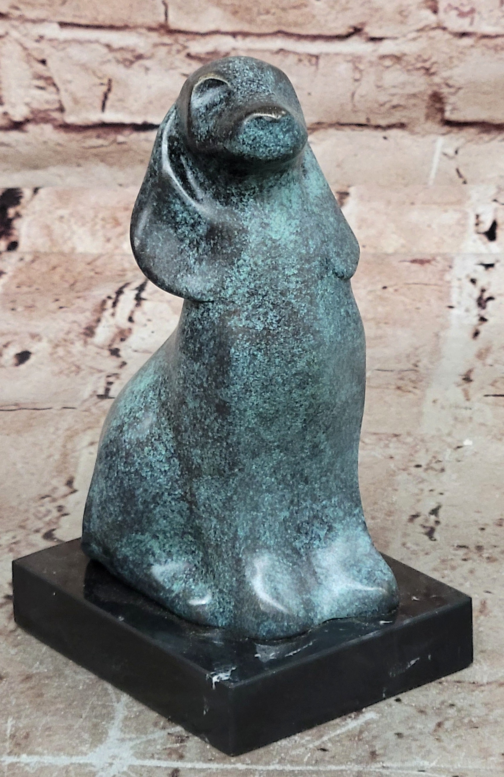 Milo Signed Bronze Dog Sculpture Abstract Modern Pet Art Collectible Artwork