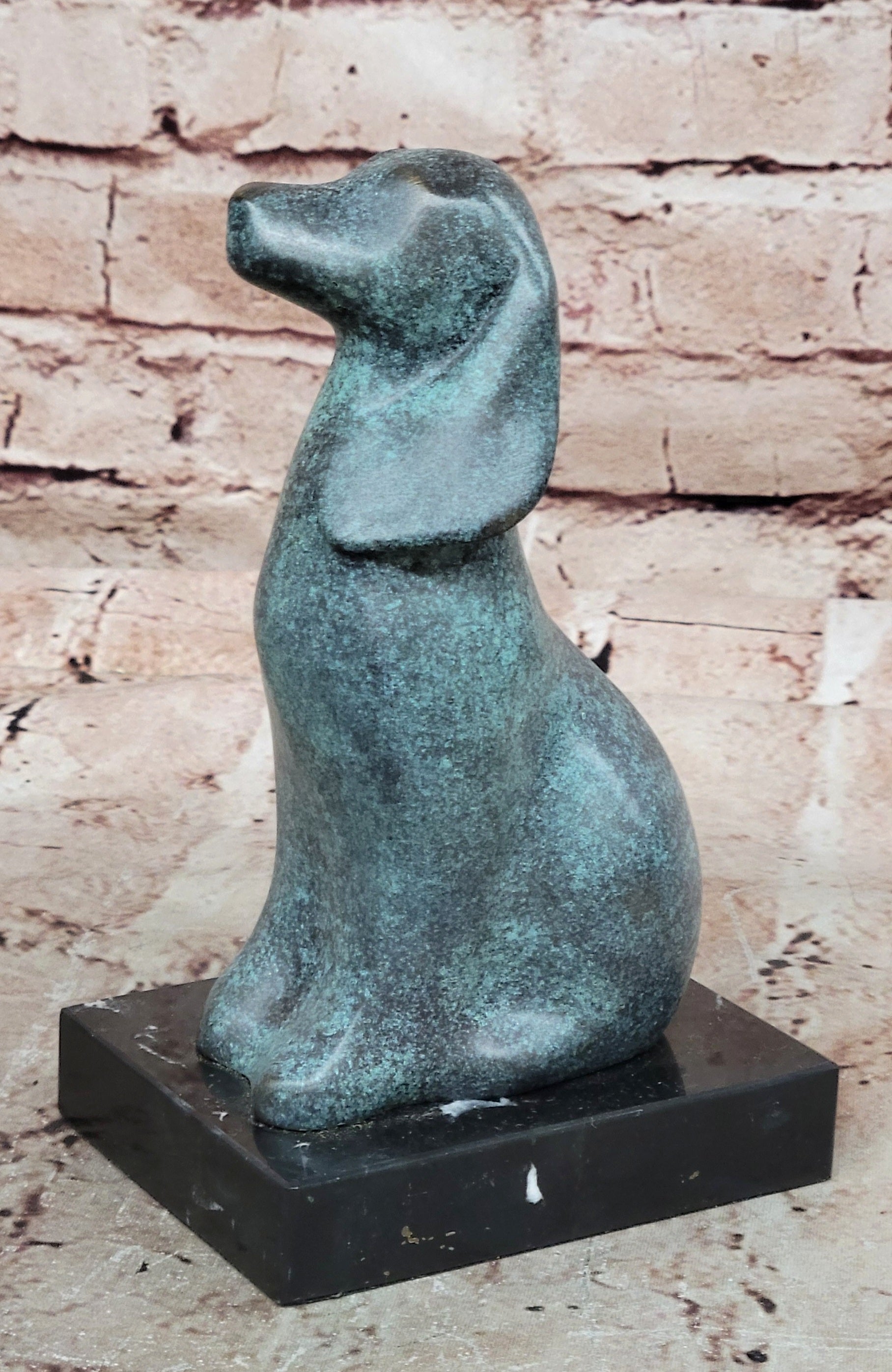 Milo Signed Bronze Dog Sculpture Abstract Modern Pet Art Collectible Artwork