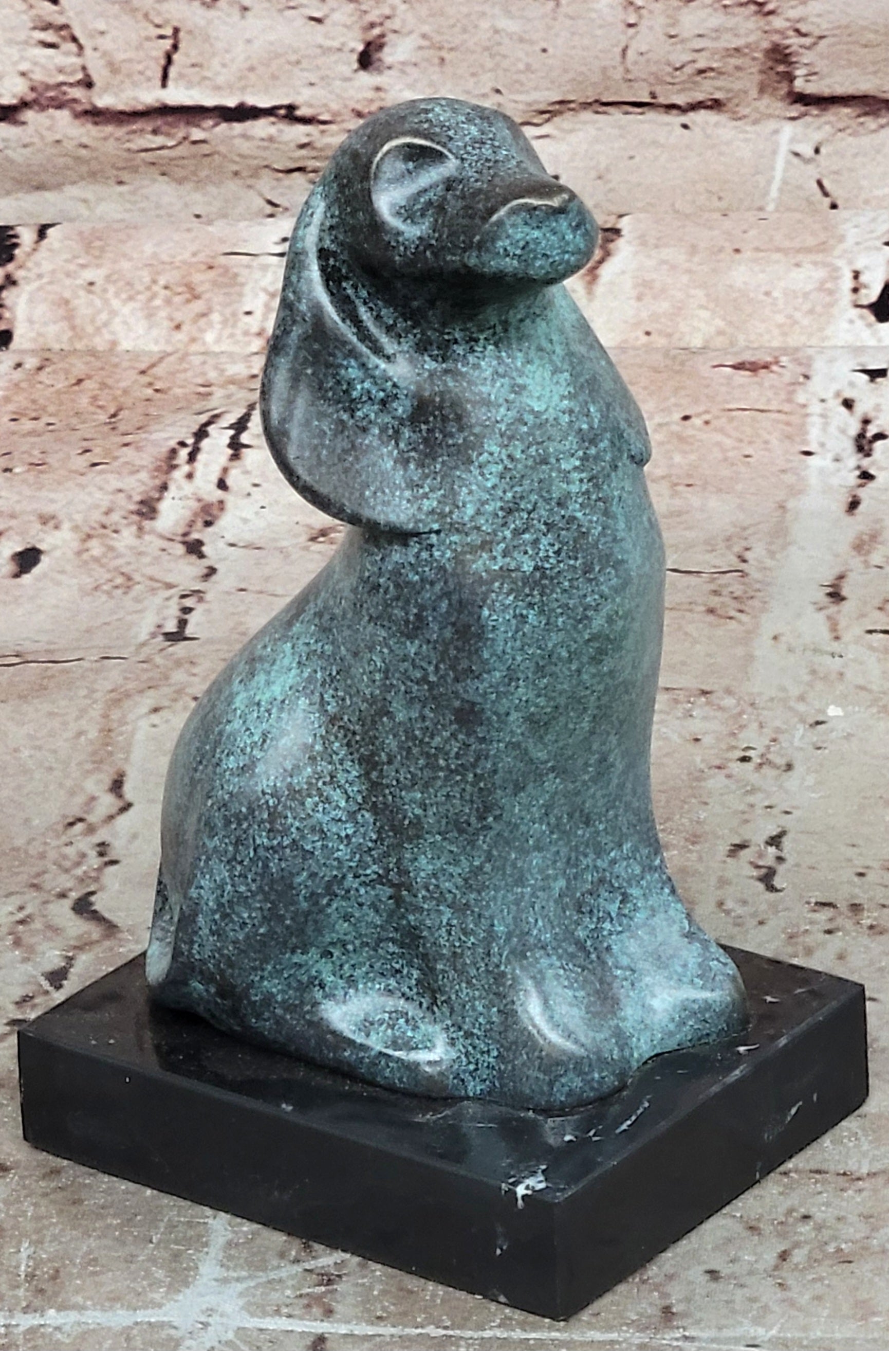Milo Signed Bronze Dog Sculpture Abstract Modern Pet Art Collectible Artwork