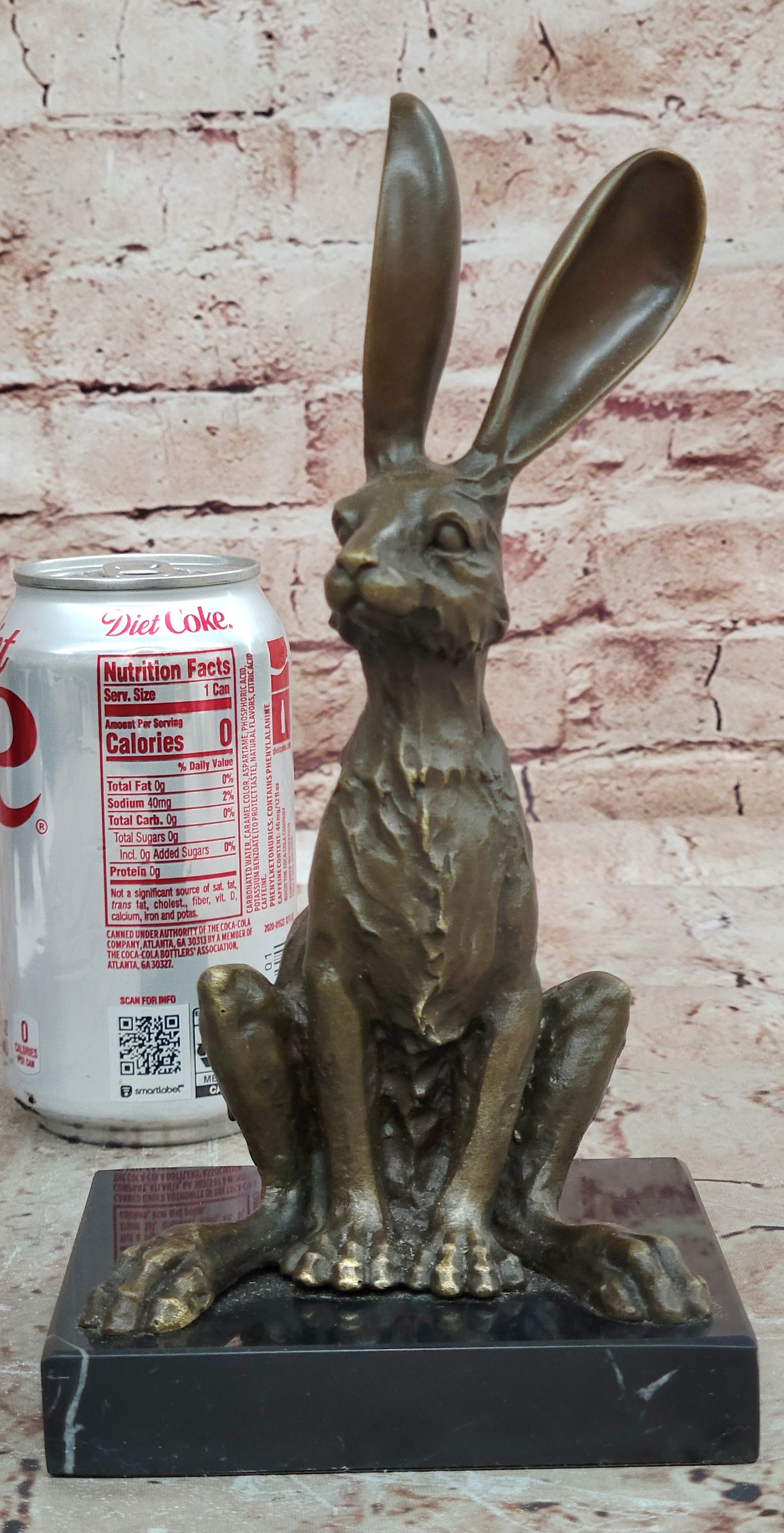 Bronze Hare Figurine Handmade Milo Collectible Hot Cast Artwork Art