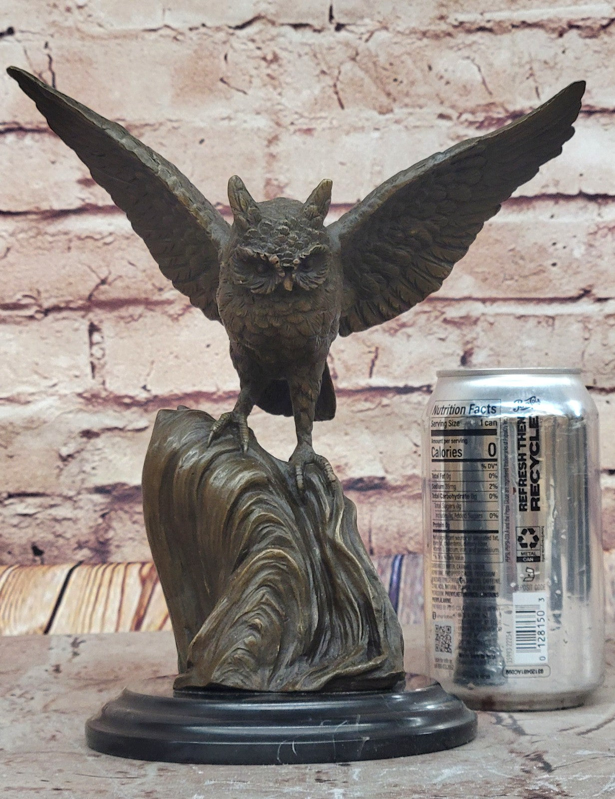 Owl Sculpture in Genuine Bronze – Hunter’s Gift, Forest & Garden Decoration