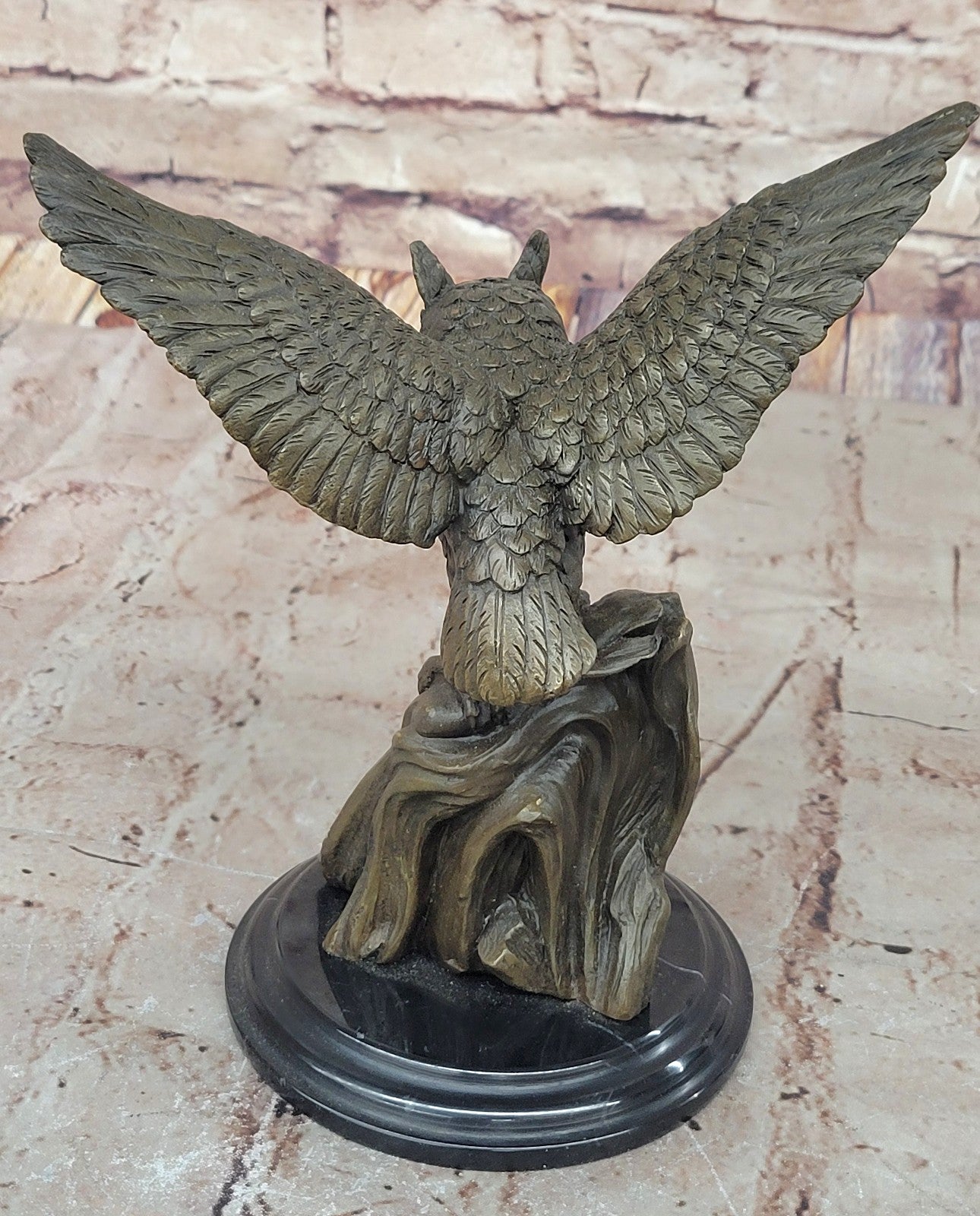 Owl Sculpture in Genuine Bronze – Hunter’s Gift, Forest & Garden Decoration