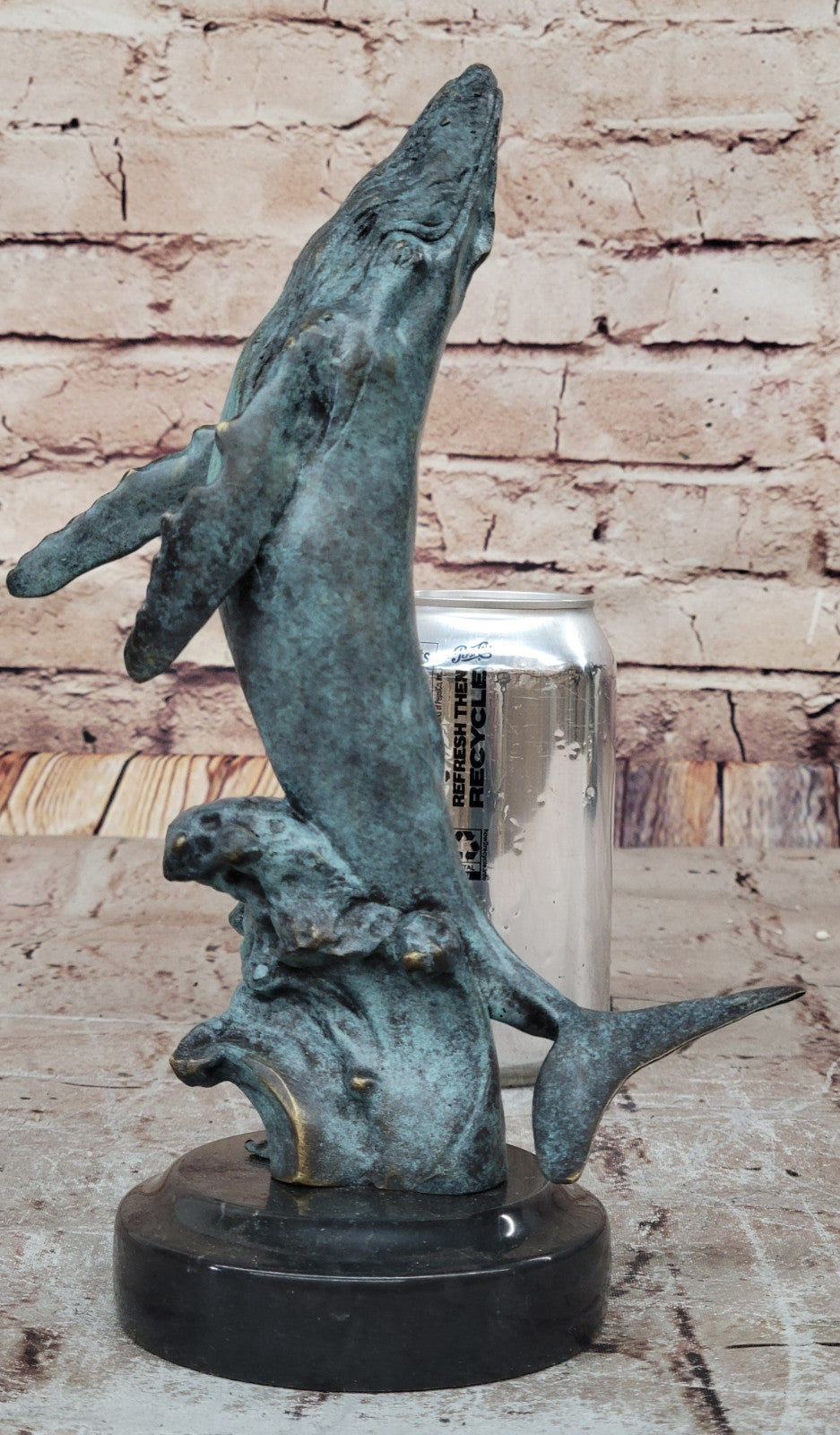Museum Quality Milo Whale Bronze Sculpture - Special Patina Finish