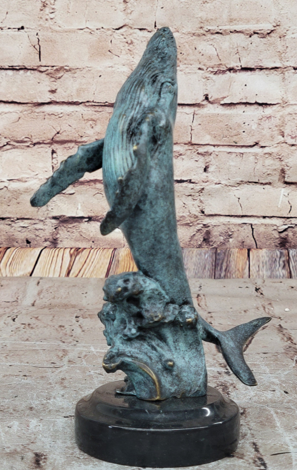 Museum Quality Milo Whale Bronze Sculpture - Special Patina Finish