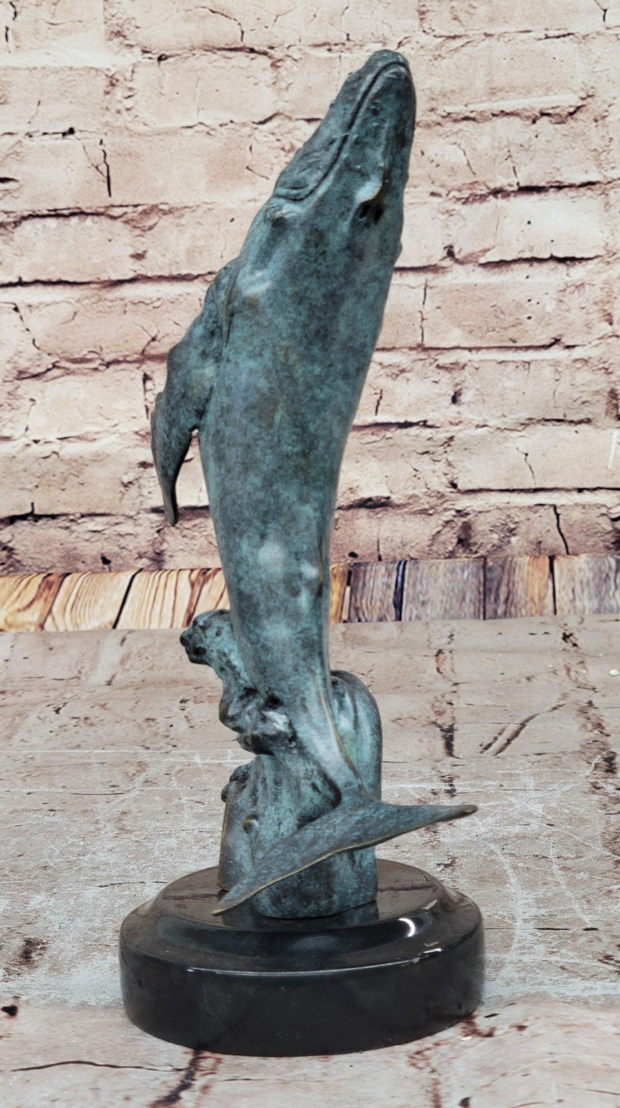 Museum Quality Milo Whale Bronze Sculpture - Special Patina Finish