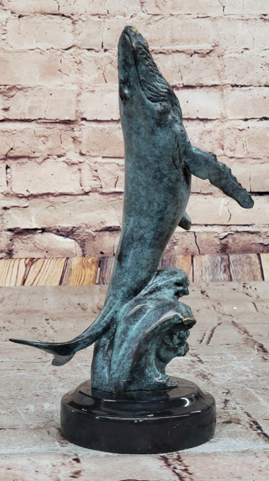 Museum Quality Milo Whale Bronze Sculpture - Special Patina Finish