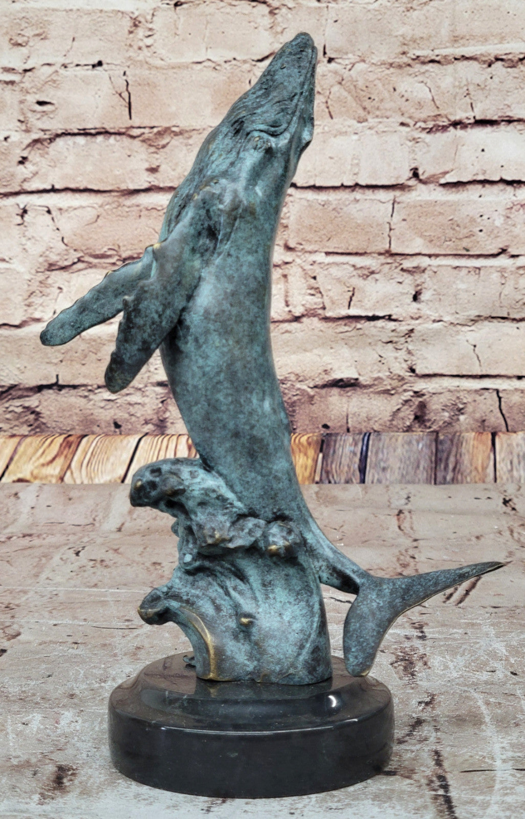 Museum Quality Milo Whale Bronze Sculpture - Special Patina Finish