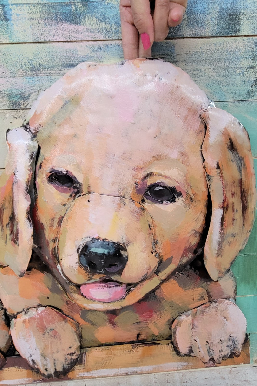 Buy European Bronze Dogs 3D Metal Wall Art – Custom Oil Painting for Modern Bedroom Décor