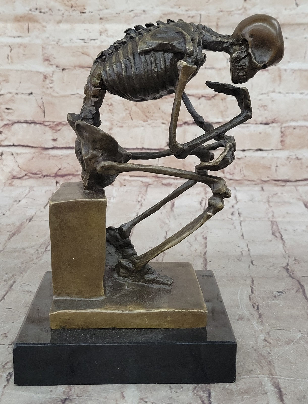 HotCast The Thinker Classical Male Nude Bronze Marble Statue Sculpture Home Gift