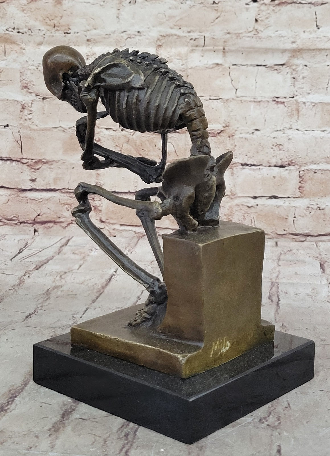 HotCast The Thinker Classical Male Nude Bronze Marble Statue Sculpture Home Gift