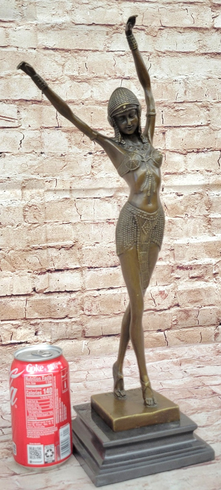 Art Deco/Nouveau Chiparus Erotic Tall Dancer Ballerina Bronze Sculpture Figurine Figure