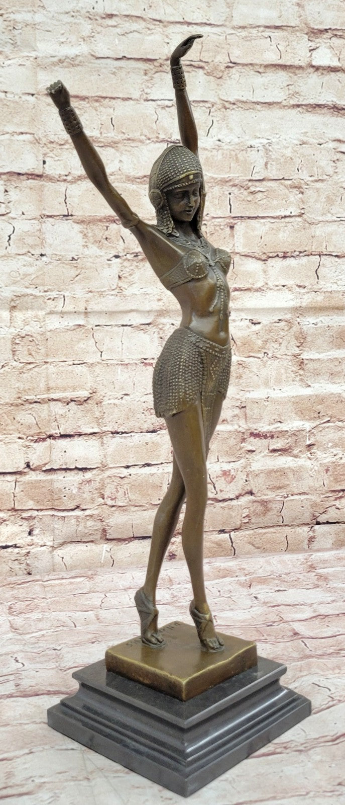 Art Deco/Nouveau Chiparus Erotic Tall Dancer Ballerina Bronze Sculpture Figurine Figure
