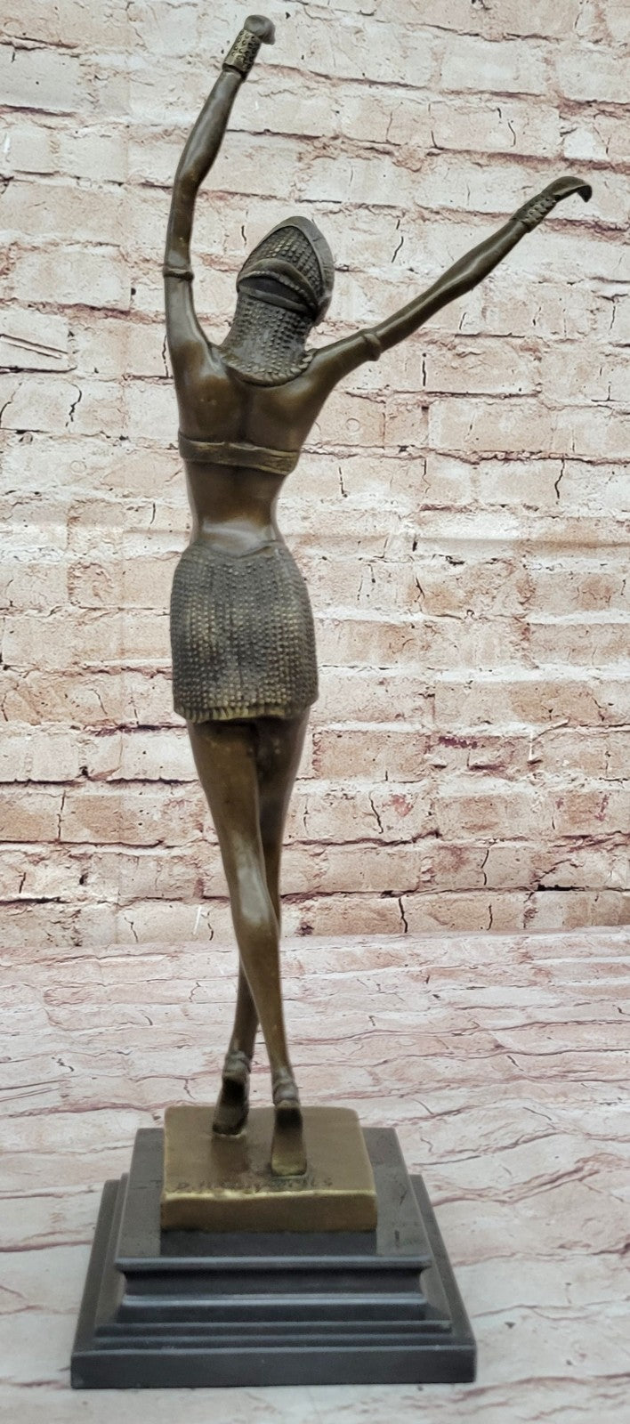 Art Deco/Nouveau Chiparus Erotic Tall Dancer Ballerina Bronze Sculpture Figurine Figure