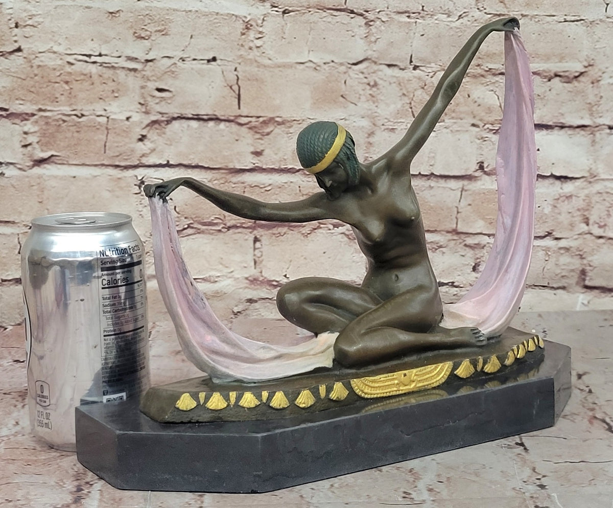 Handcrafted bronze sculpture SALE Marble Mirval By Dancer Nude Graceful