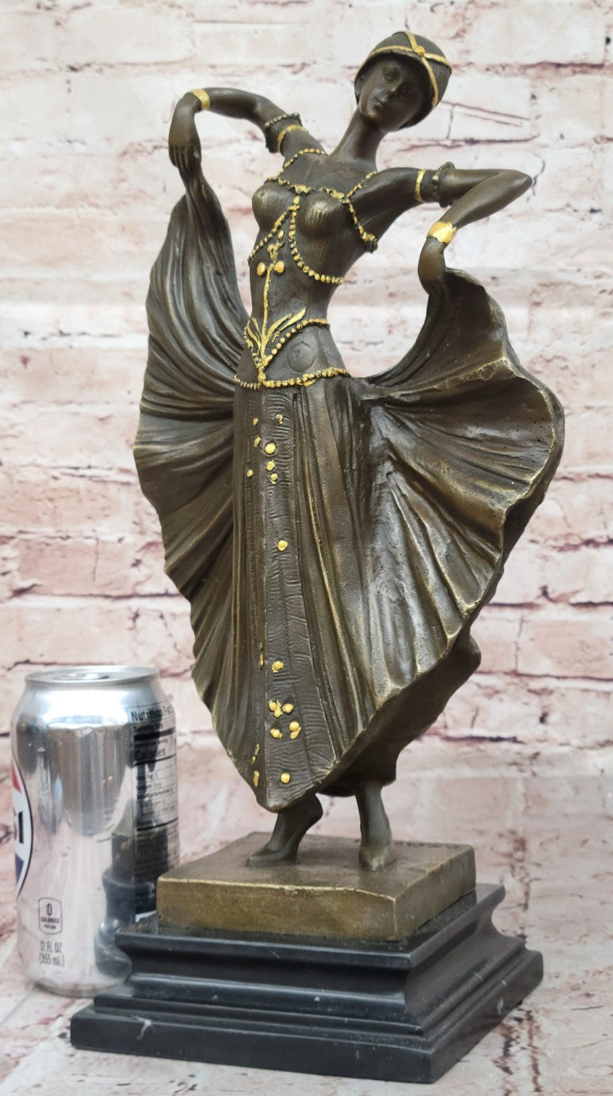 Handcrafted Bronze Art Deco Statue | Striking Home Decor Accent | Chiparus Sculpture