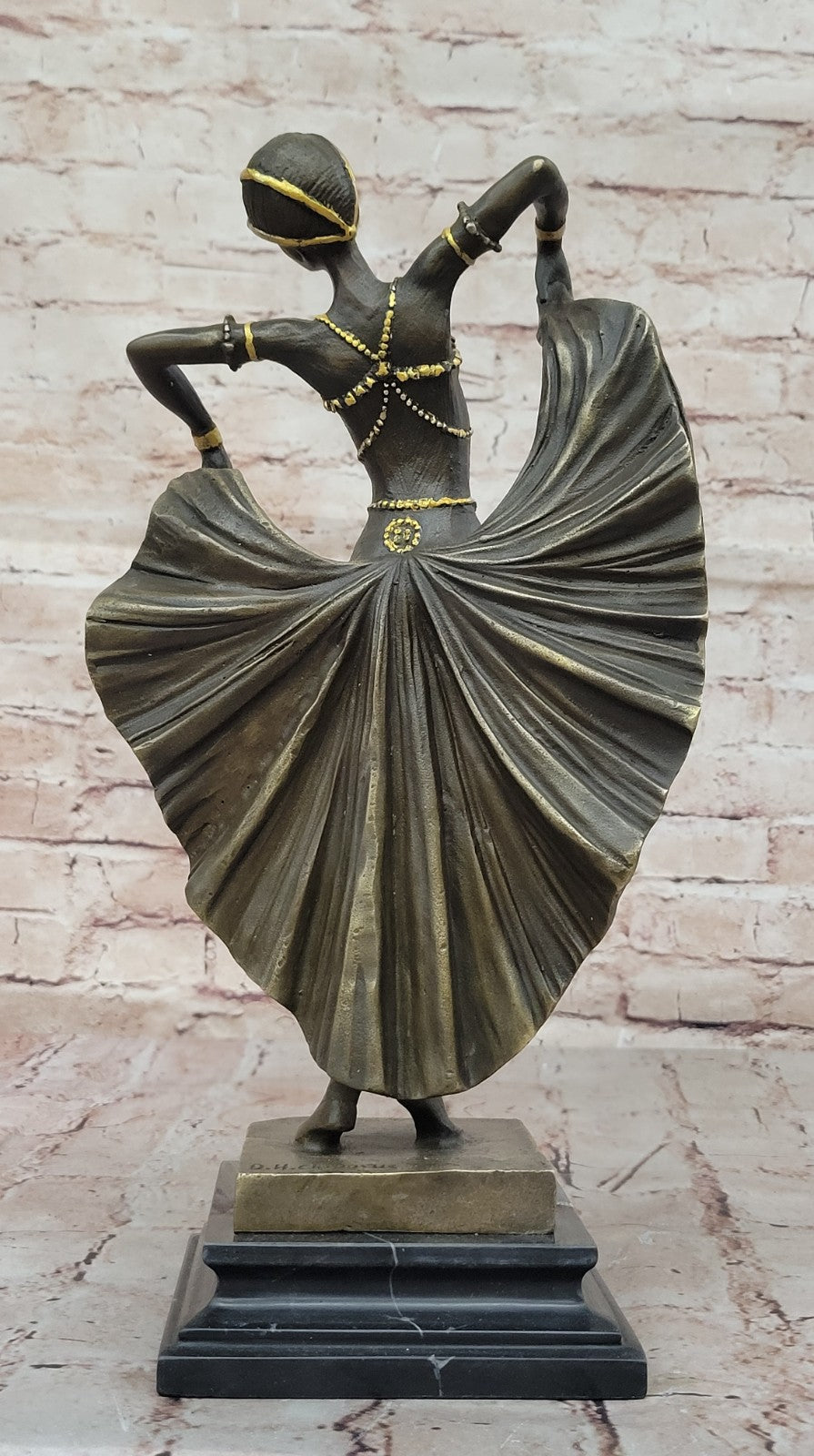 Handcrafted Bronze Art Deco Statue | Striking Home Decor Accent | Chiparus Sculpture