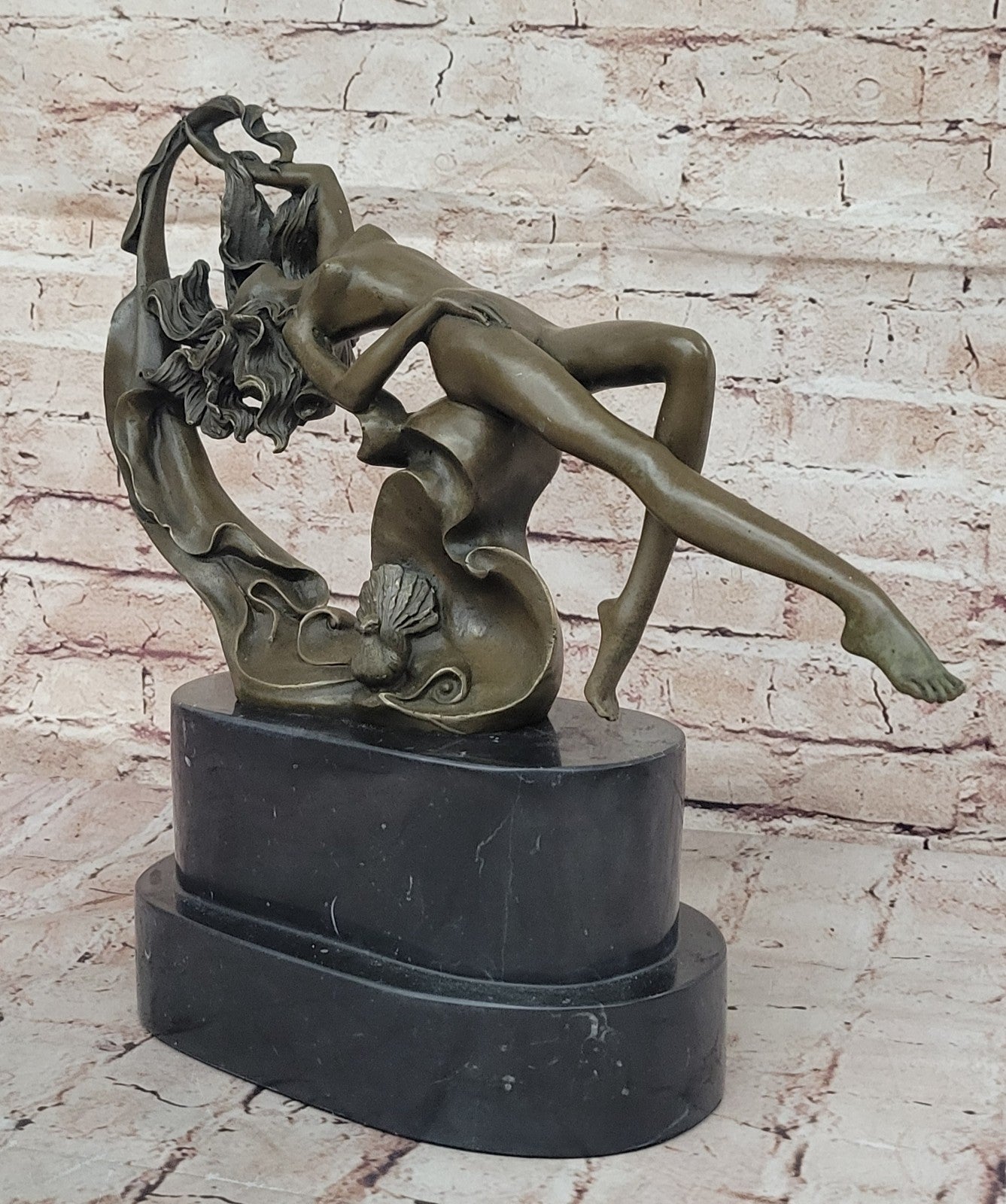 Classical Bronze Sculpture of a Sea Nymph Sleeping Lost Wax Nude Statue