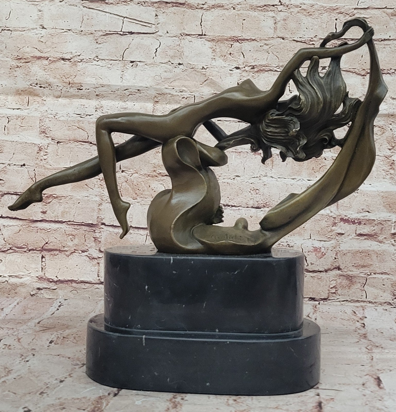 Classical Bronze Sculpture of a Sea Nymph Sleeping Lost Wax Nude Statue