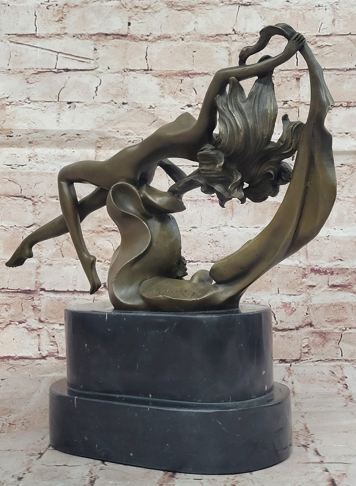 Classical Bronze Sculpture of a Sea Nymph Sleeping Lost Wax Nude Statue