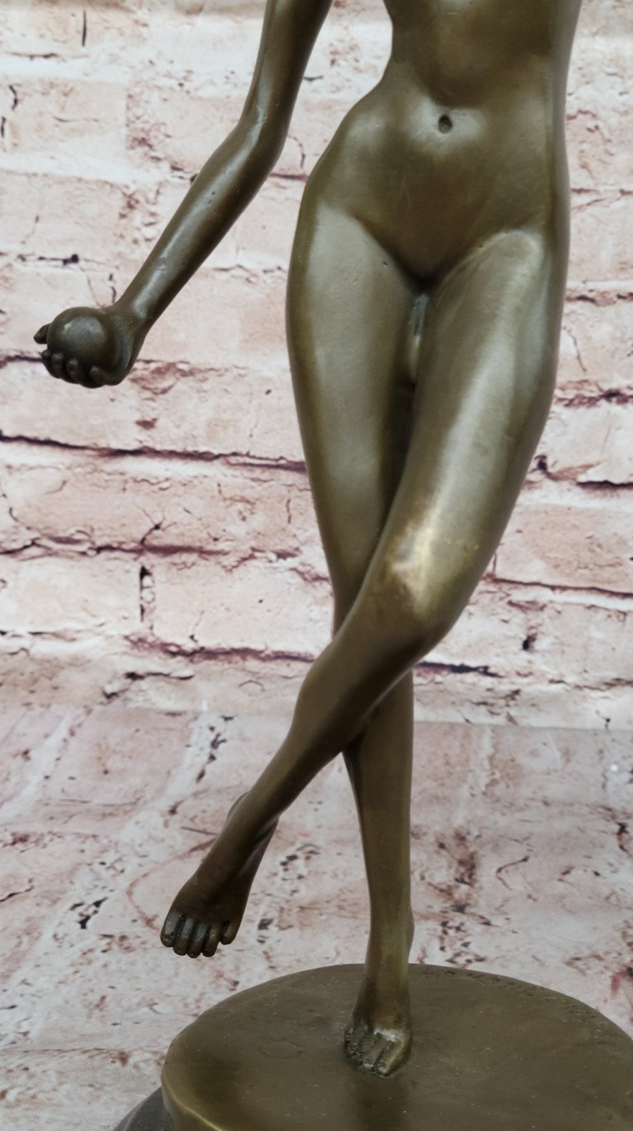 BRONZE NUDE WOMAN Girl Model Erotic sculpture ART statue shades gray dancer Sale