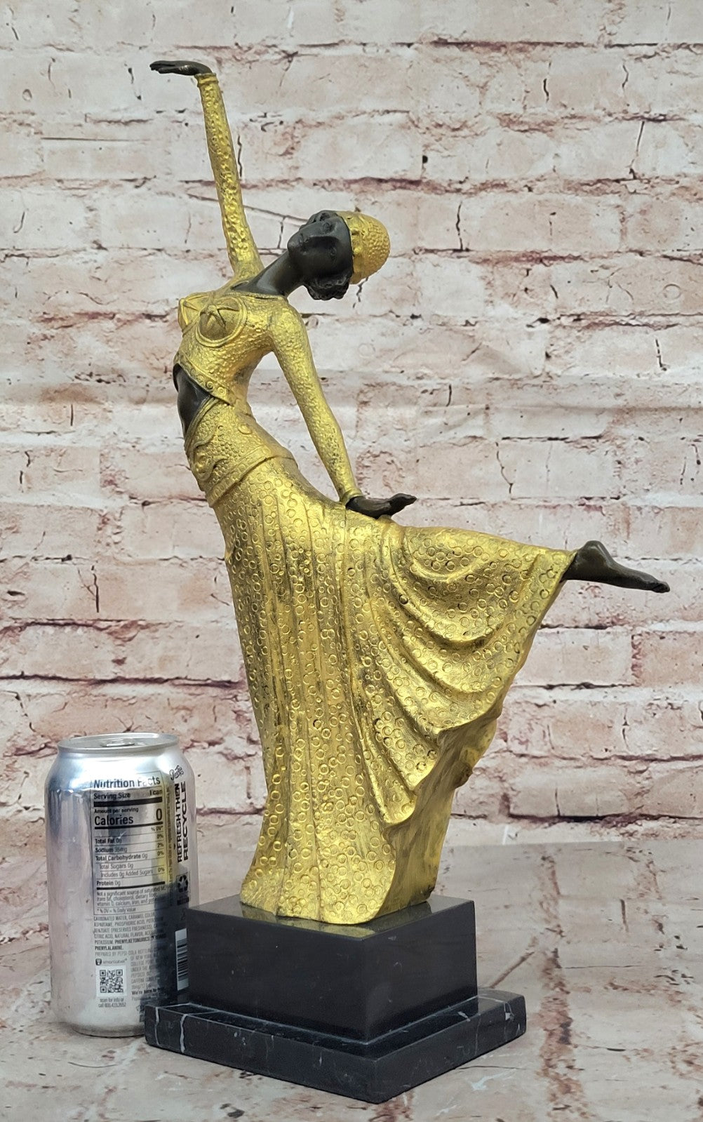 Handmade Egyptian Dancer Bronze Sculpture by Demetre Chiparus: Art Deco Statue