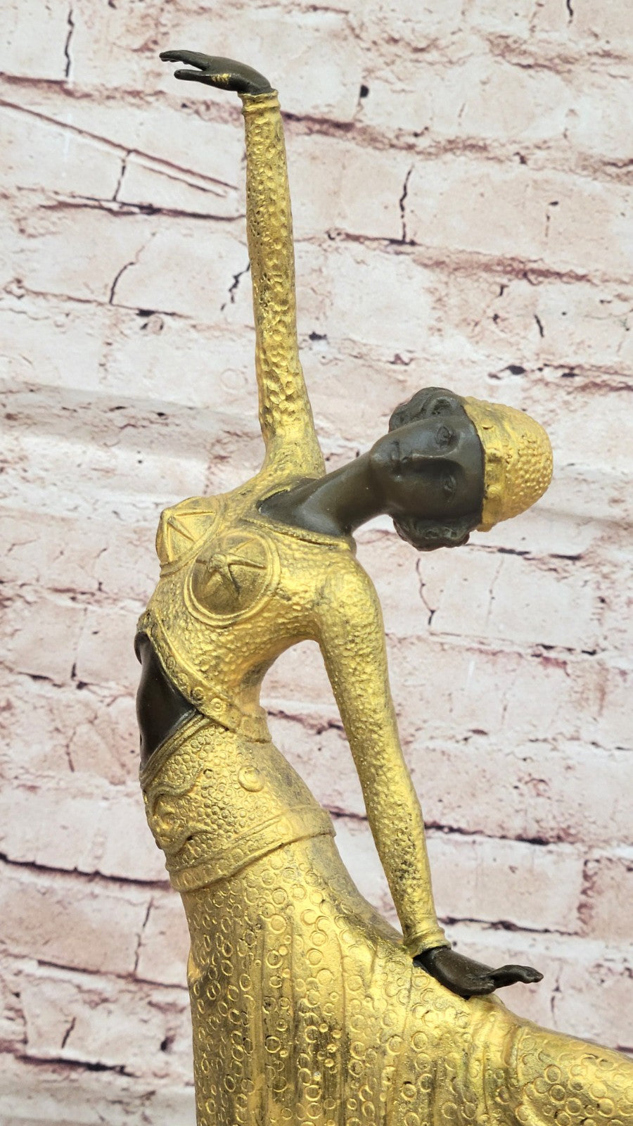 Handmade Egyptian Dancer Bronze Sculpture by Demetre Chiparus: Art Deco Statue
