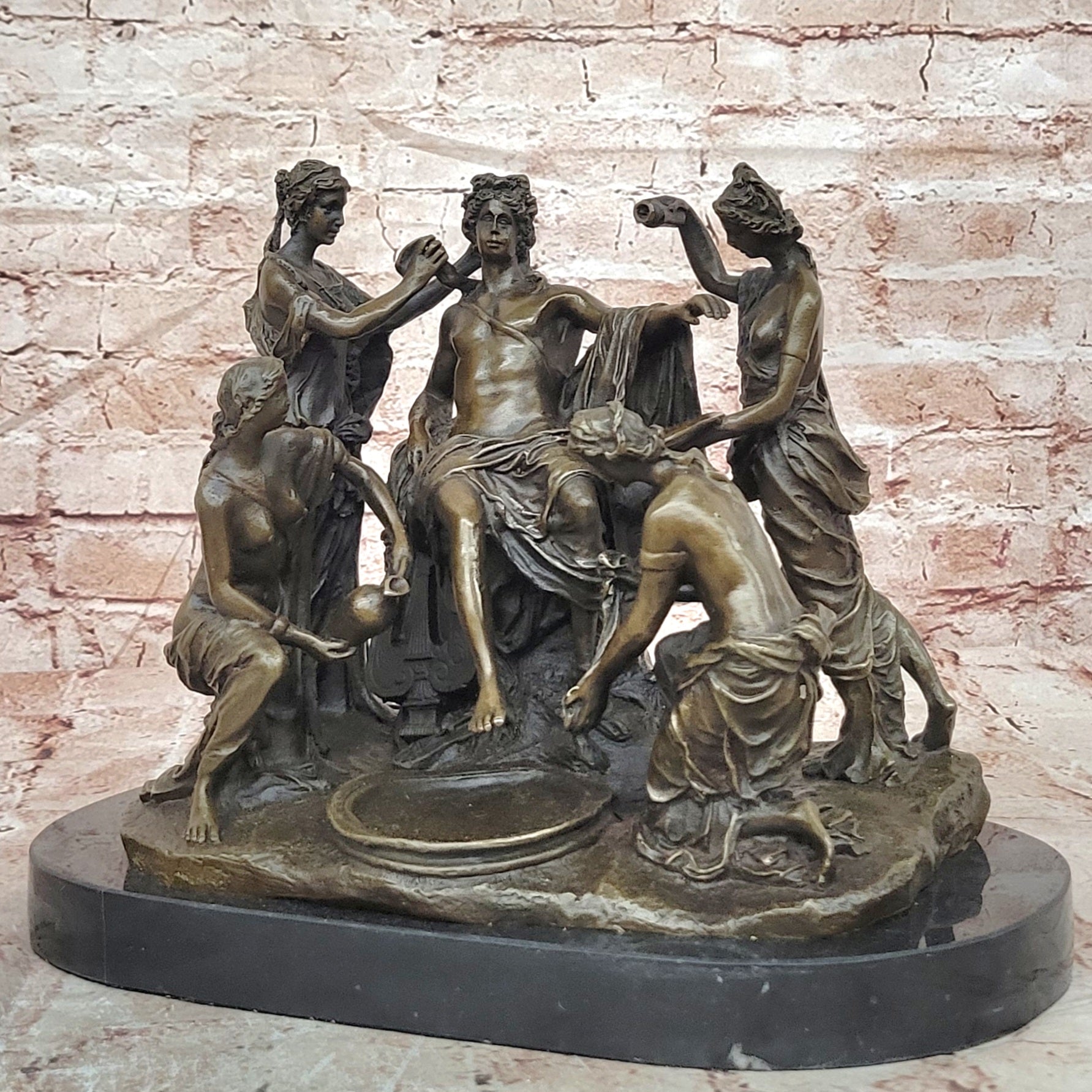 Fisher Bronze Mythological Sculpture Apollo and Nymphs Collectible Artwork