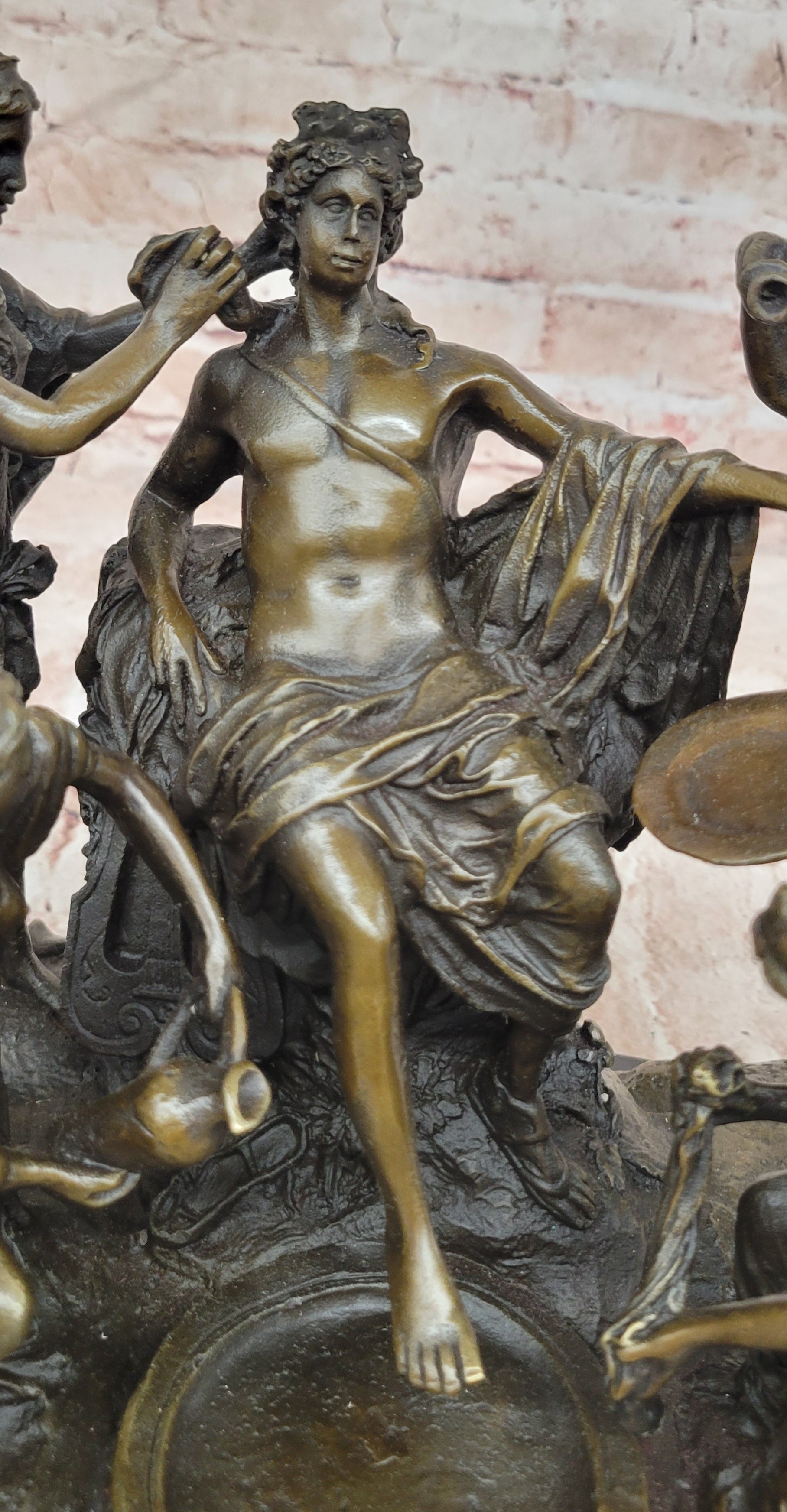 Fisher Bronze Mythological Sculpture Apollo and Nymphs Collectible Artwork