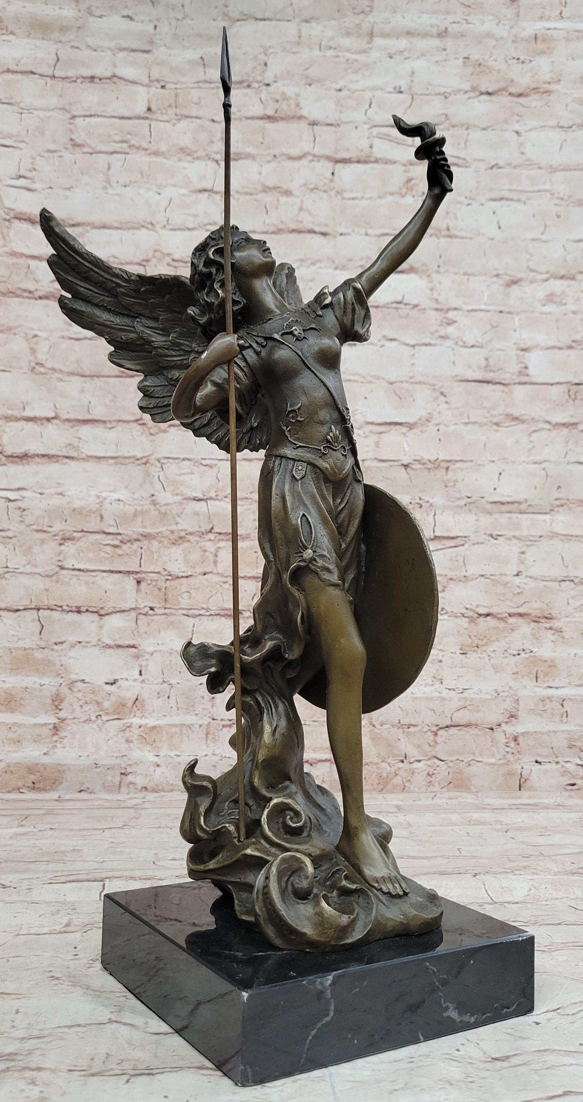 Handcrafted bronze sculpture SALE Myt Victory Of Angel Nike Archangels Tall