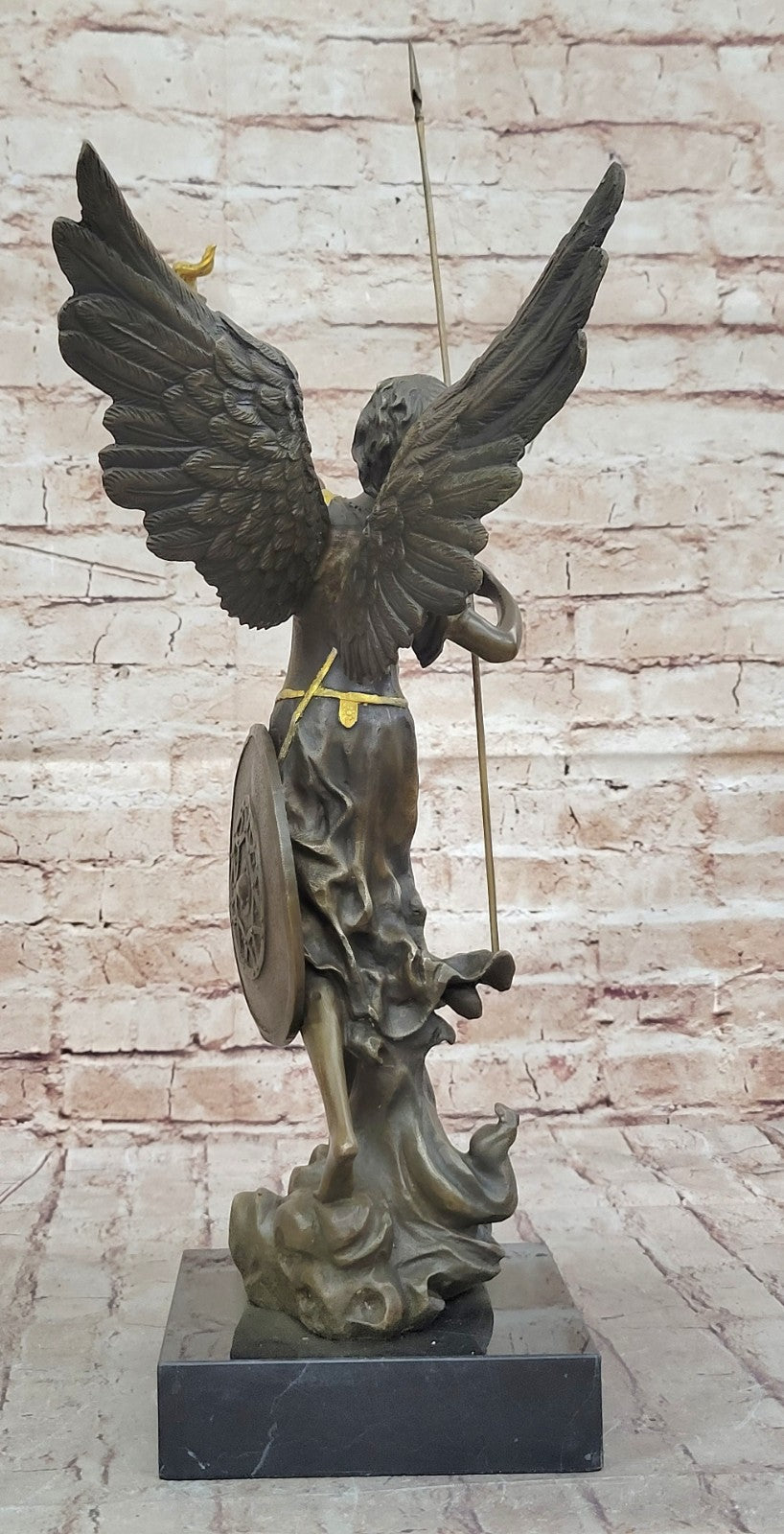 Collectible Bronze Sculpture Winged Victory Athena Nike Paris Louvre Art Deco Figurine