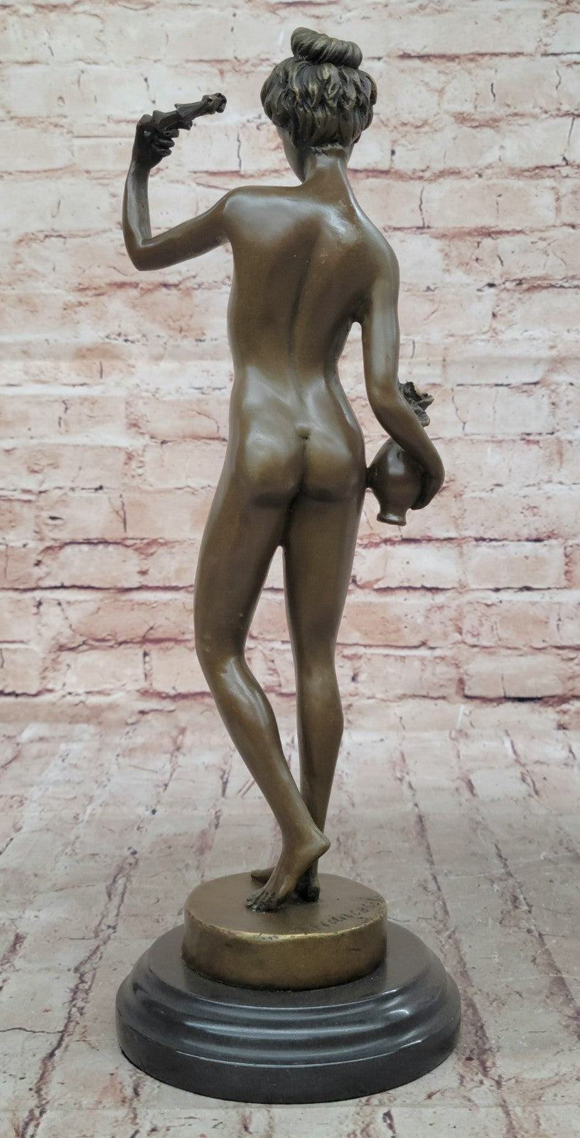 ART DECO NUDE DANCER BY FRANCESCHI BRONZE SCULPTURE HOME DECORATION FIGURINE