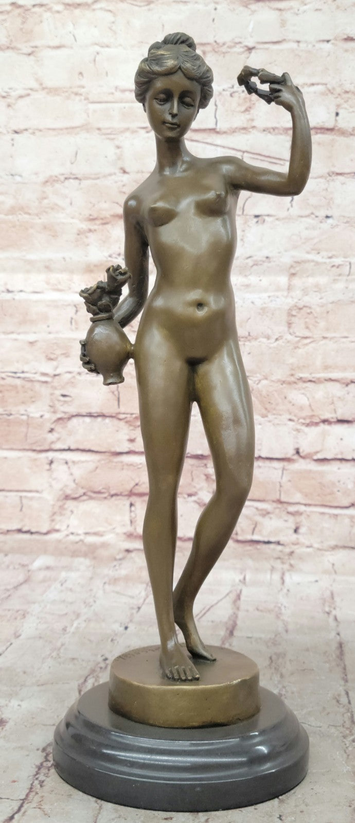 ART DECO NUDE DANCER BY FRANCESCHI BRONZE SCULPTURE HOME DECORATION FIGURINE