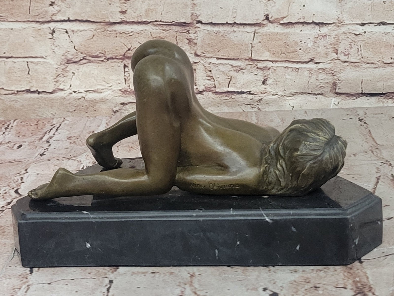 Bronze Nude Women Sculpture Erotic Abstract Gift Sexual Naked Lady Statue Figure