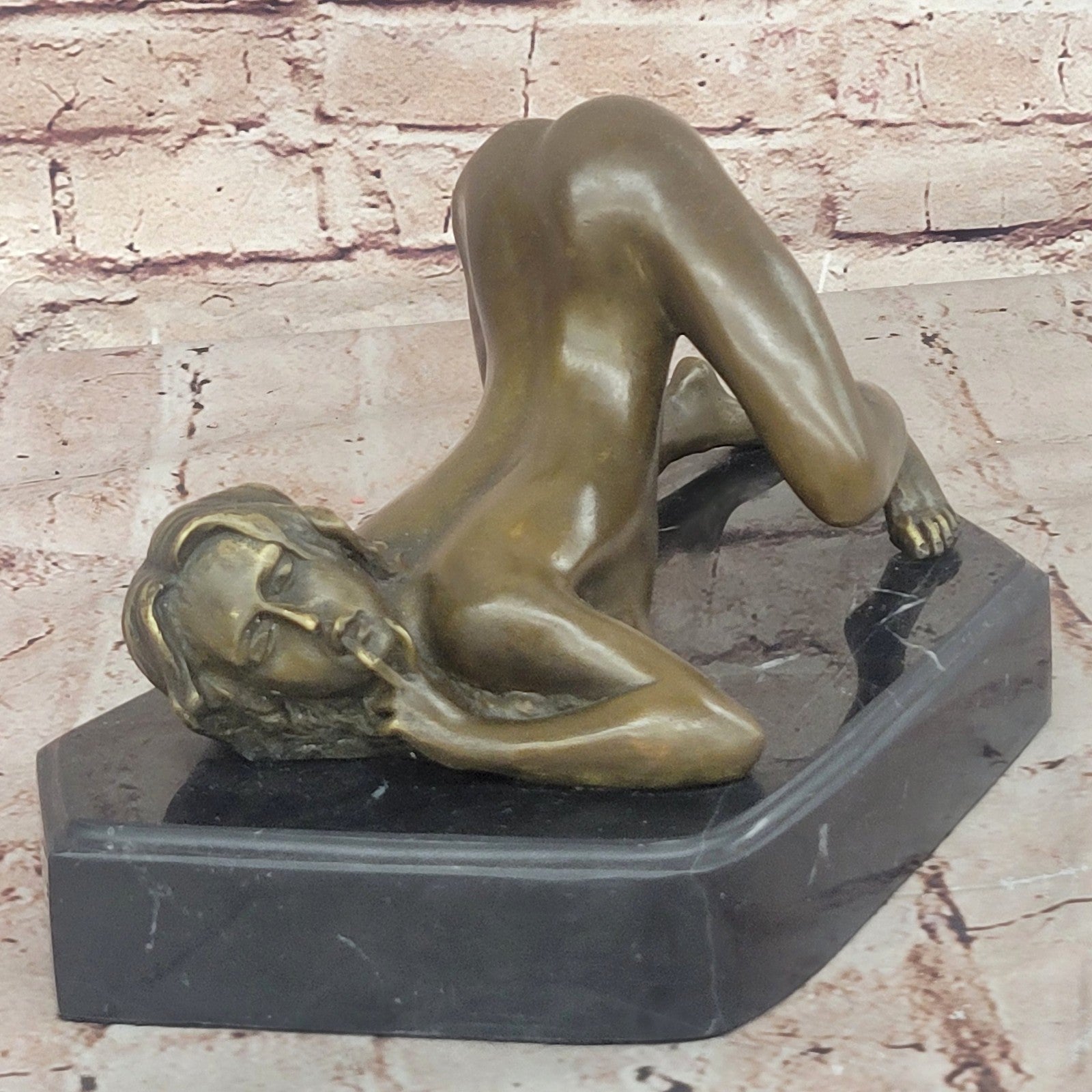 Bronze Nude Women Sculpture Erotic Abstract Gift Sexual Naked Lady Statue Figure