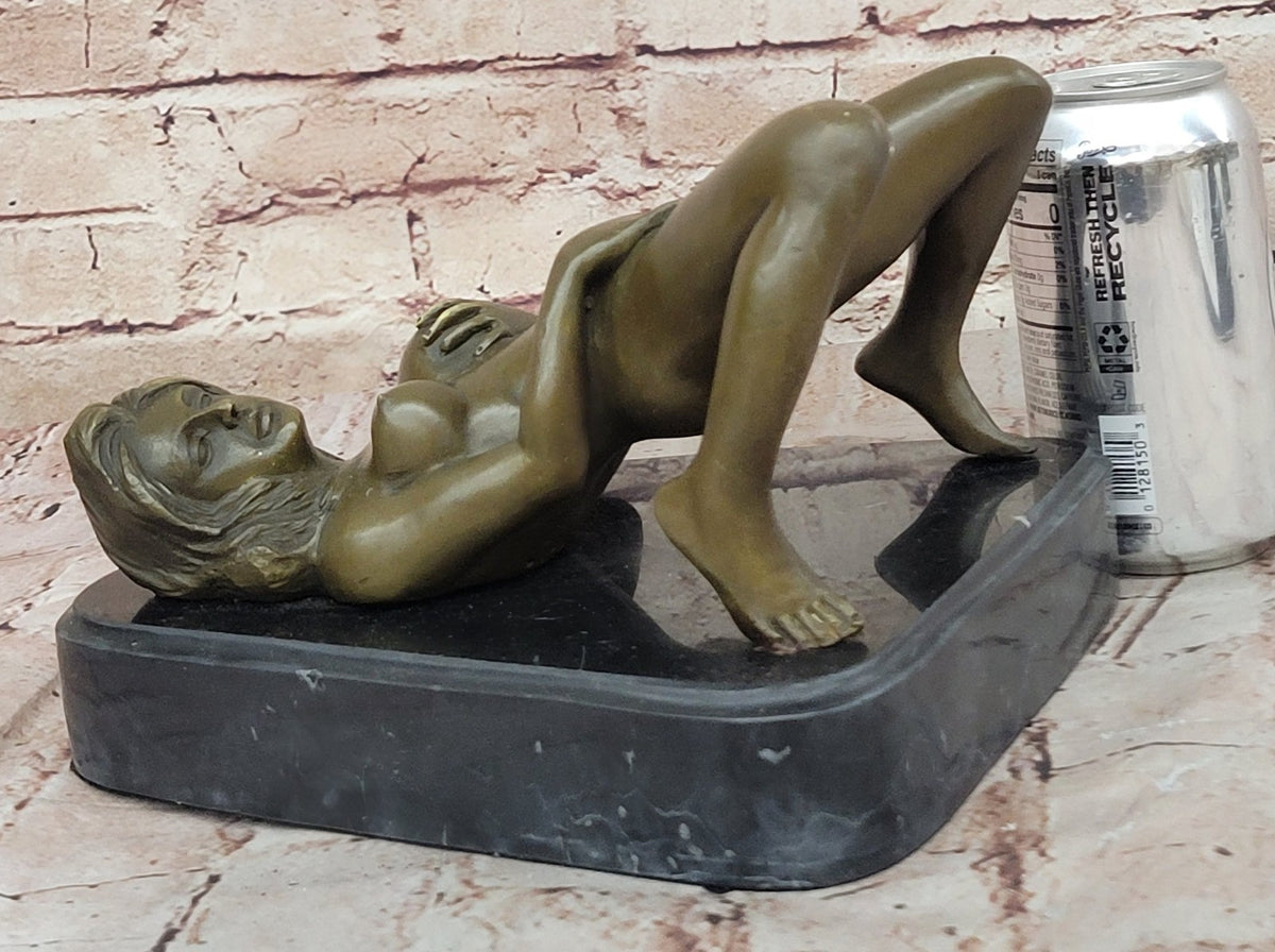 POPULAR BRONZE SCULPTURE NUDE GIRL FRENCH STATUE SIGNED ORIGINAL FIGURINE SALE