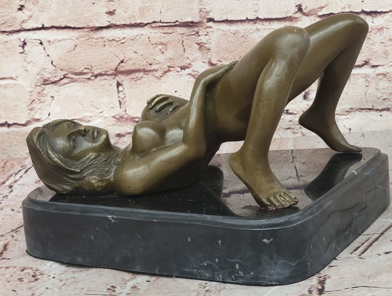 POPULAR BRONZE SCULPTURE NUDE GIRL FRENCH STATUE SIGNED ORIGINAL FIGURINE SALE