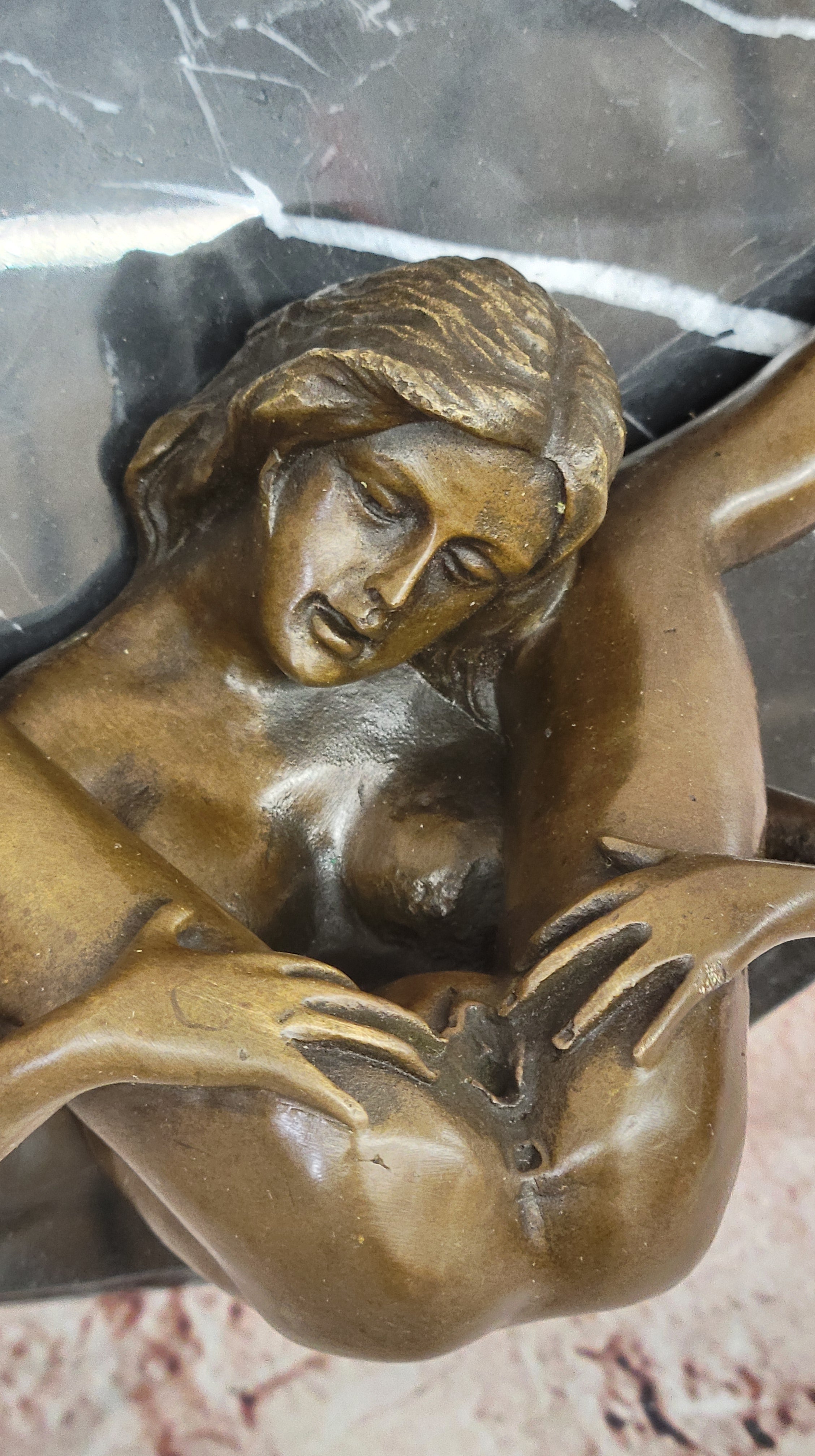 Nino Oliviono Original Bronze Nude Sculpture Ecstasy Signed