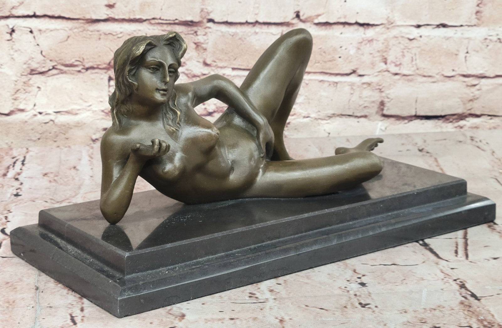 Adult Art Deco Bronze Erotic Nude Girl Bronze Sculpture Statue Lesbian Figure