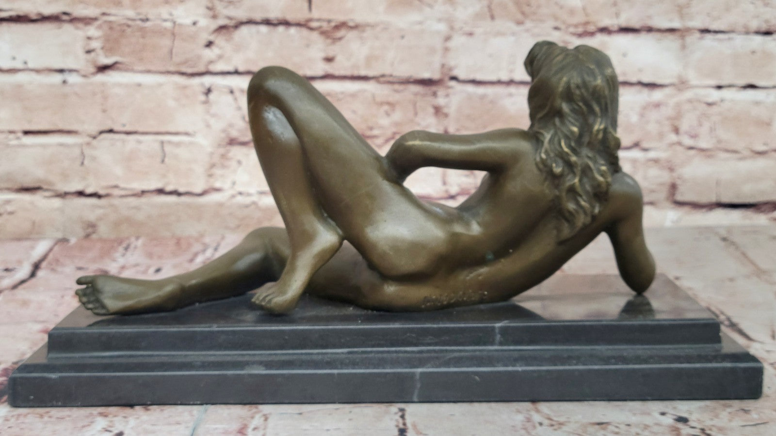 Adult Art Deco Bronze Erotic Nude Girl Bronze Sculpture Statue Lesbian Figure