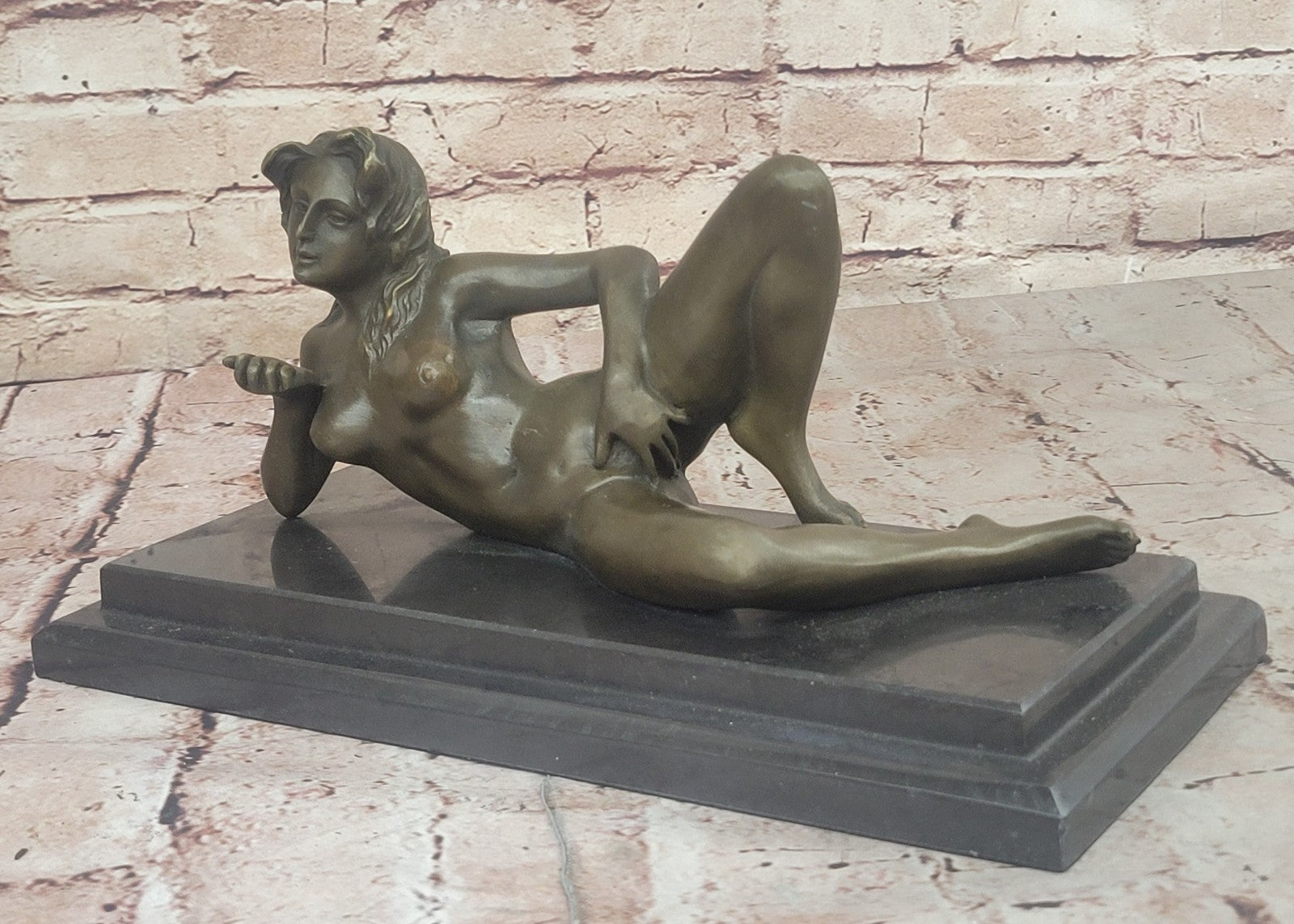 Adult Art Deco Bronze Erotic Nude Girl Bronze Sculpture Statue Lesbian Figure