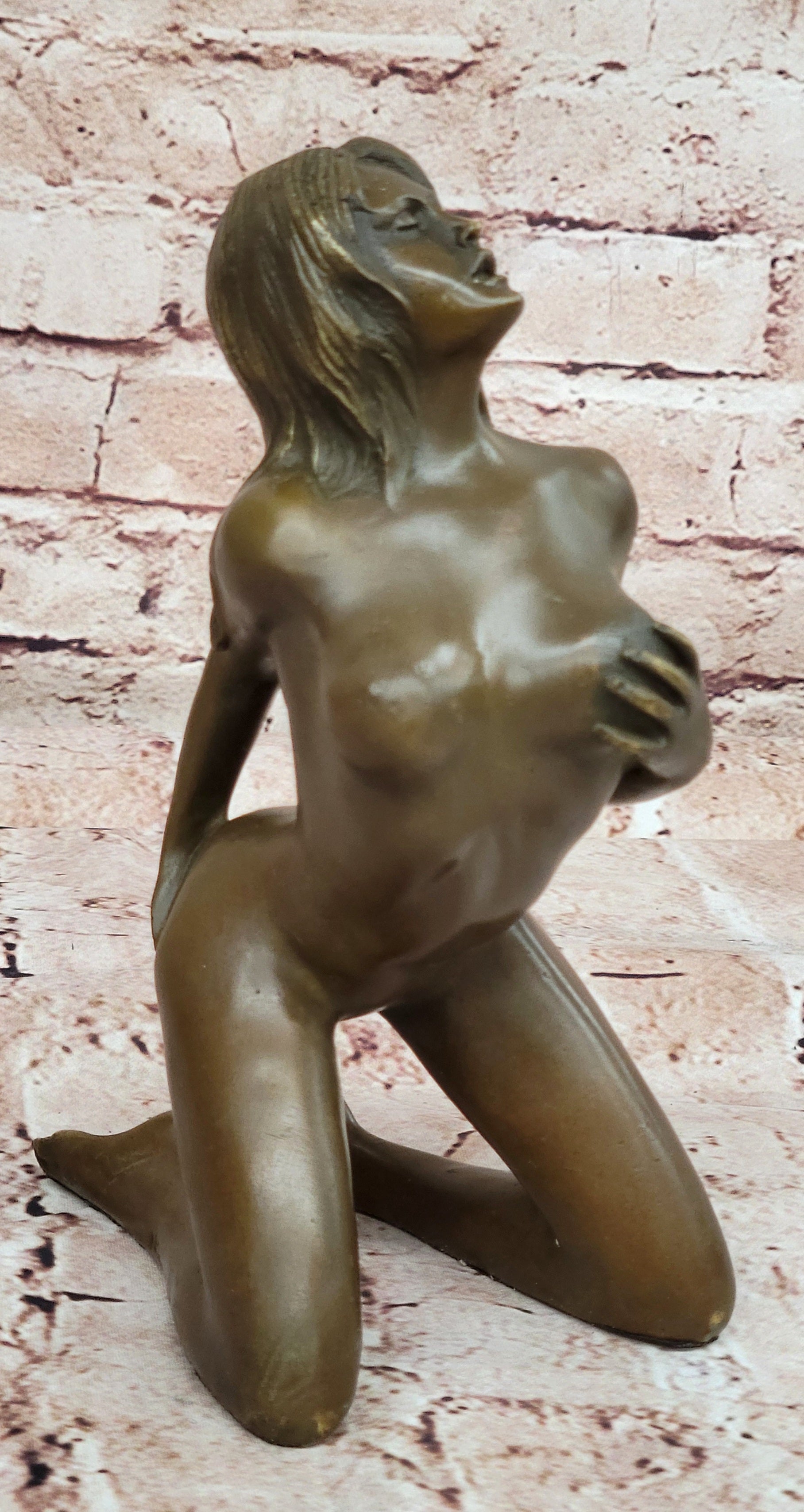 Nude Bronze Statue Sculpture Figure Young Girl Woman Erotic Sexual Art Noveau
