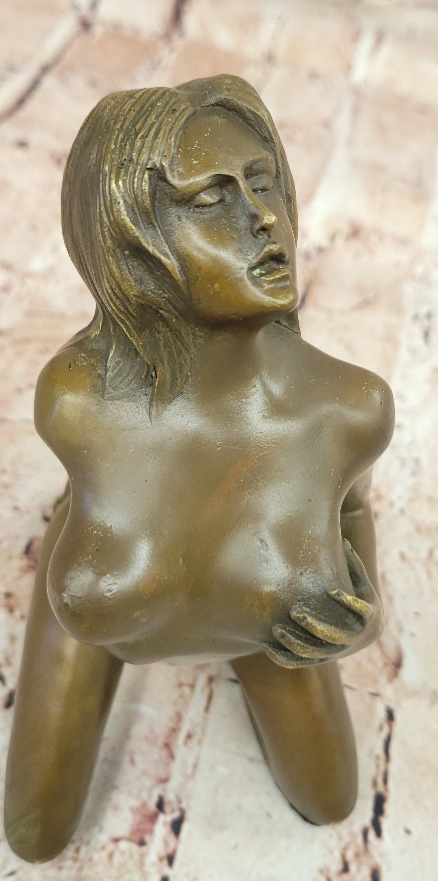 Nude Bronze Statue Sculpture Figure Young Girl Woman Erotic Sexual Art Noveau