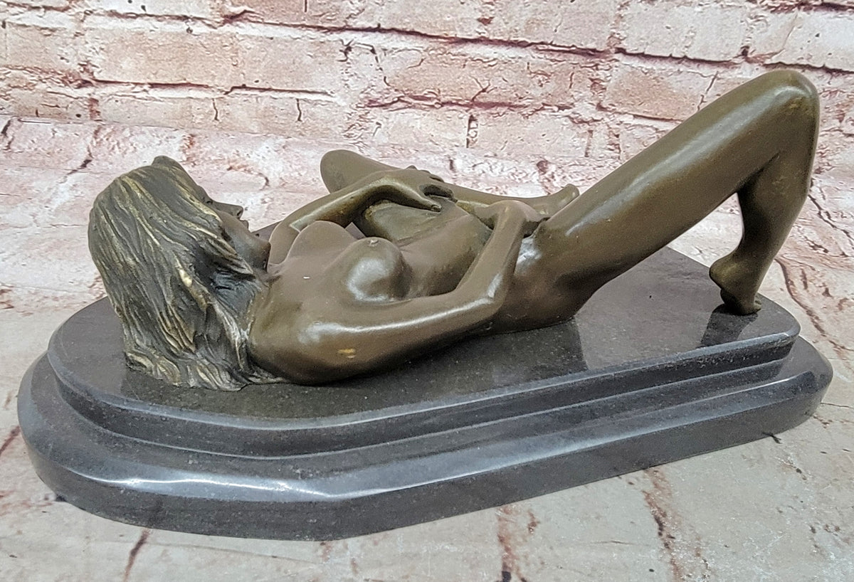 MID CENTURY BRUTALIST ORIGINAL ABSTRACT BRONZE NUDE WOMAN FIGURE ART SCULPTURE