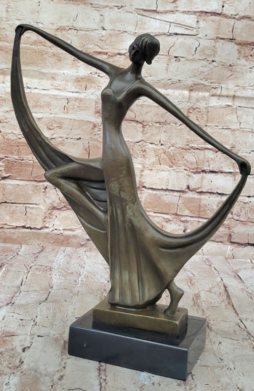Original Milo Sexy Girl Captured in Dance Bronze Art Decor Abstract Sculpture