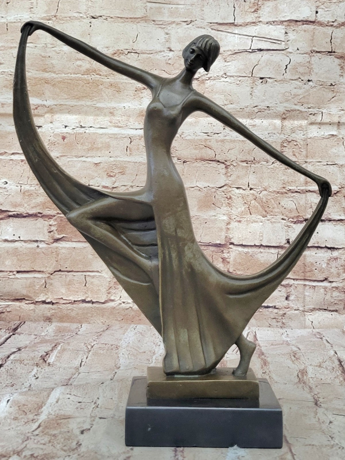 Original Milo Sexy Girl Captured in Dance Bronze Art Decor Abstract Sculpture