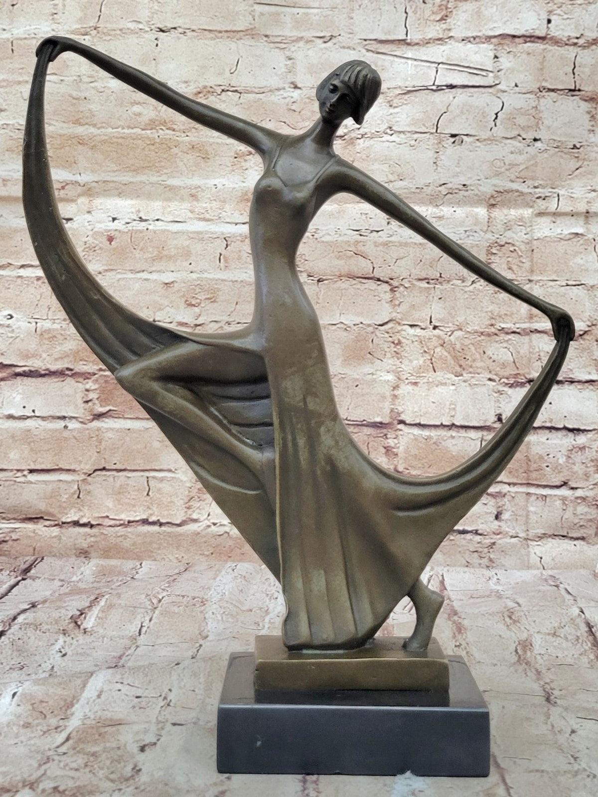 Original Milo Sexy Girl Captured in Dance Bronze Art Decor Abstract Sculpture