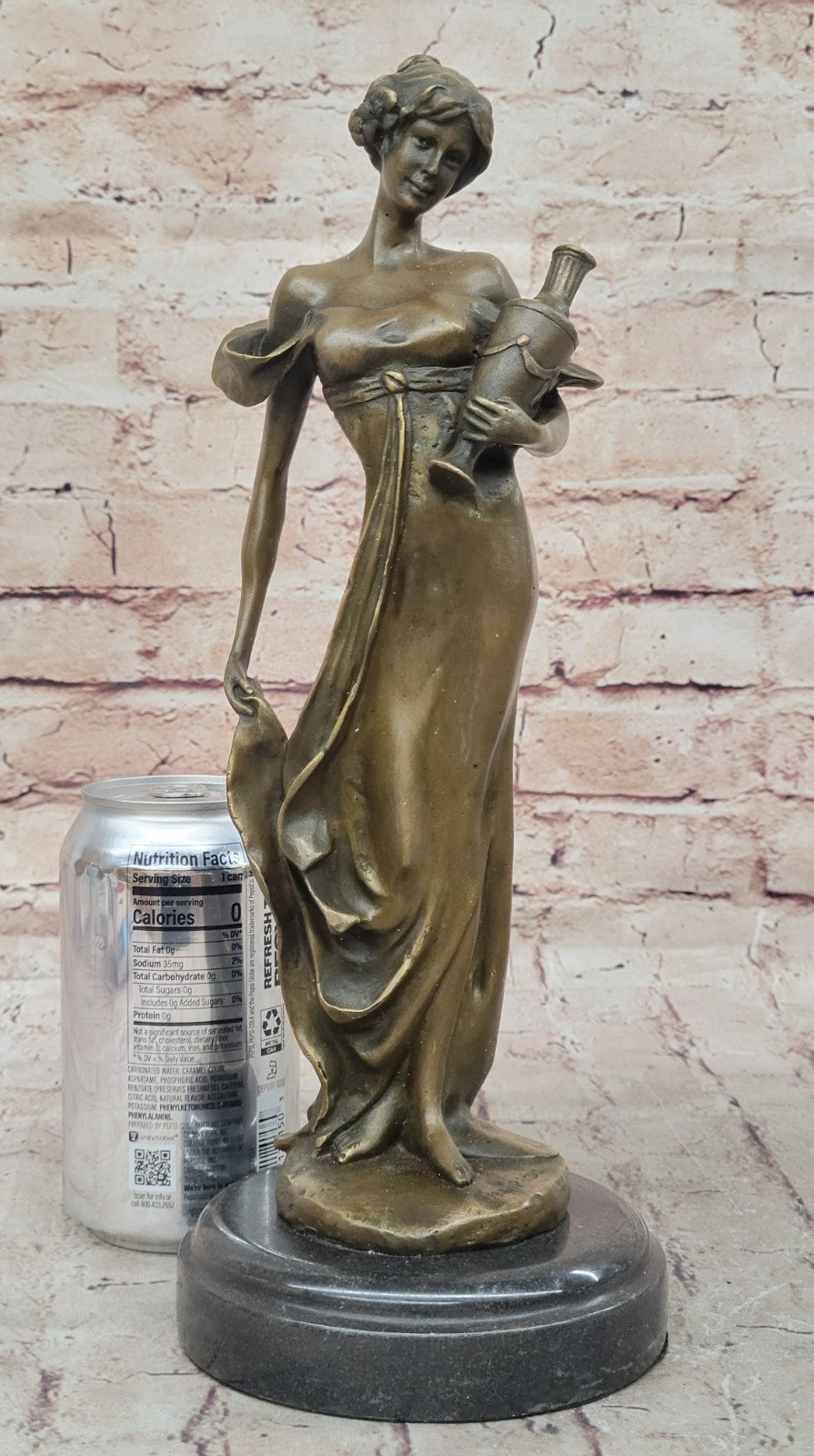 Sculpture Elegant Signed Art Nouveau Female Bronze Statue Patoue Sculpture Deal