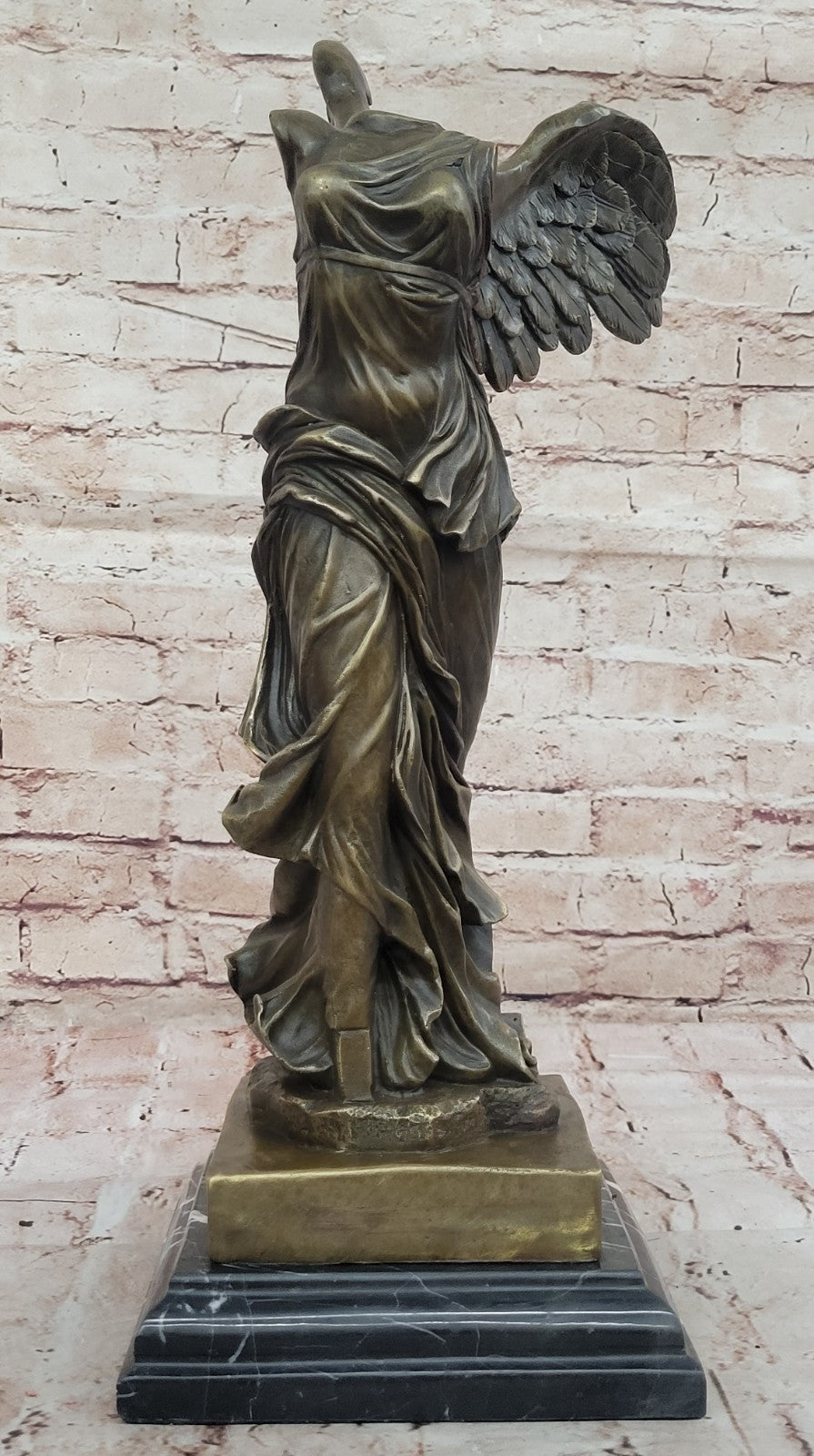 Extra Large Nike of Samothrace Victory Angel Bronze Sculpture Figurine Hot Cast