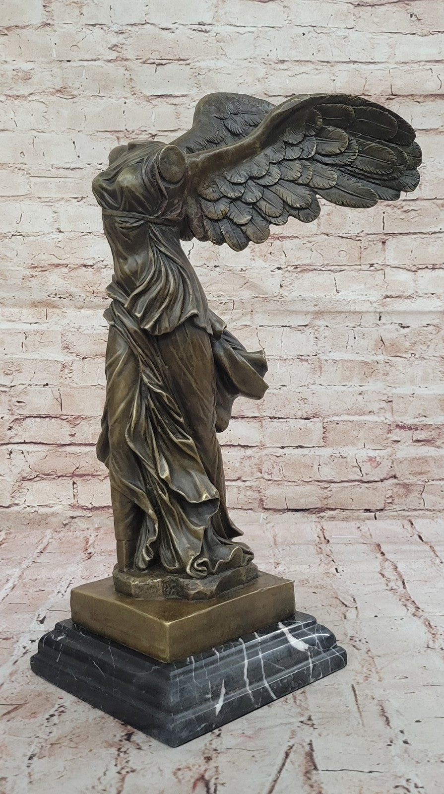 Extra Large Nike of Samothrace Victory Angel Bronze Sculpture Figurine Hot Cast